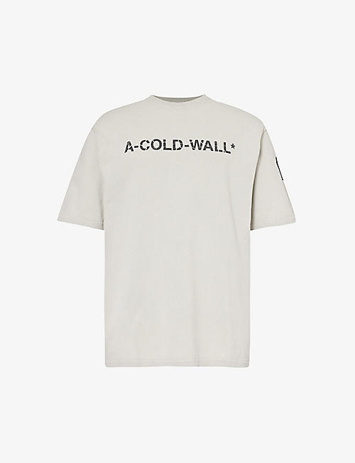 A COLD WALL: Overdye logo-print cotton-jersey T-shirt