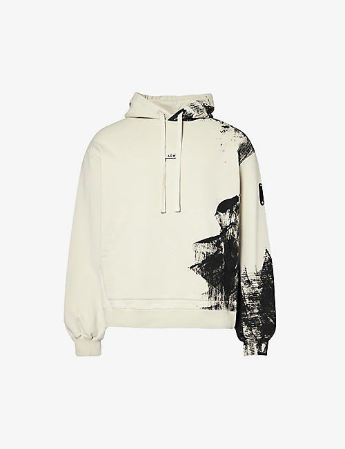 A COLD WALL: Brushstroke abstract-print cotton-jersey hoody
