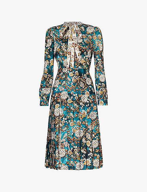 MARY KATRANTZOU: Airmail floral-print woven midi dress