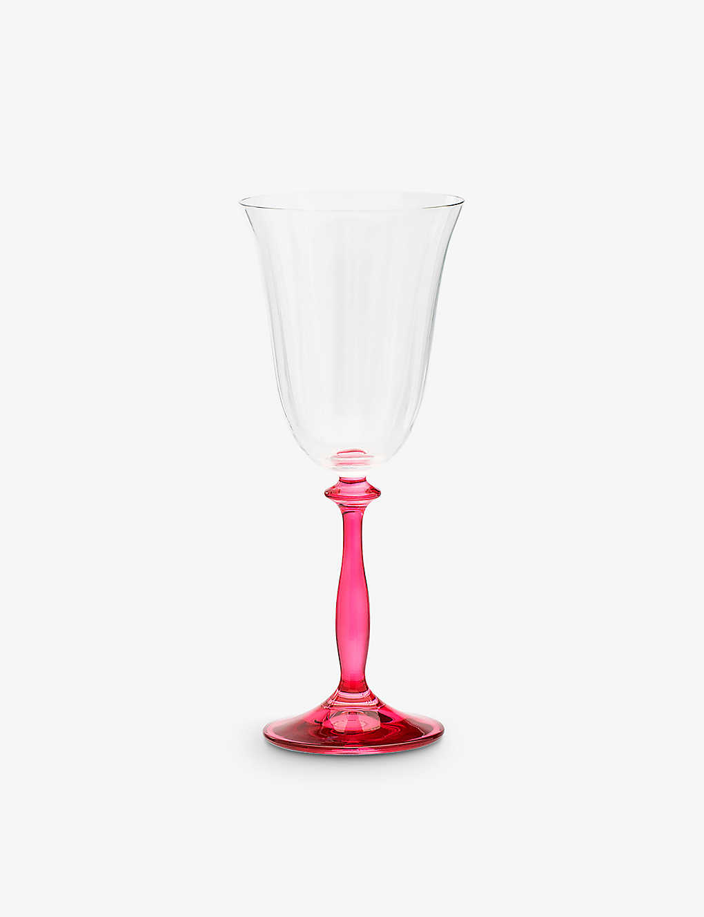 Anna + Nina Fuchsia Wine Glass 21cm In Pink