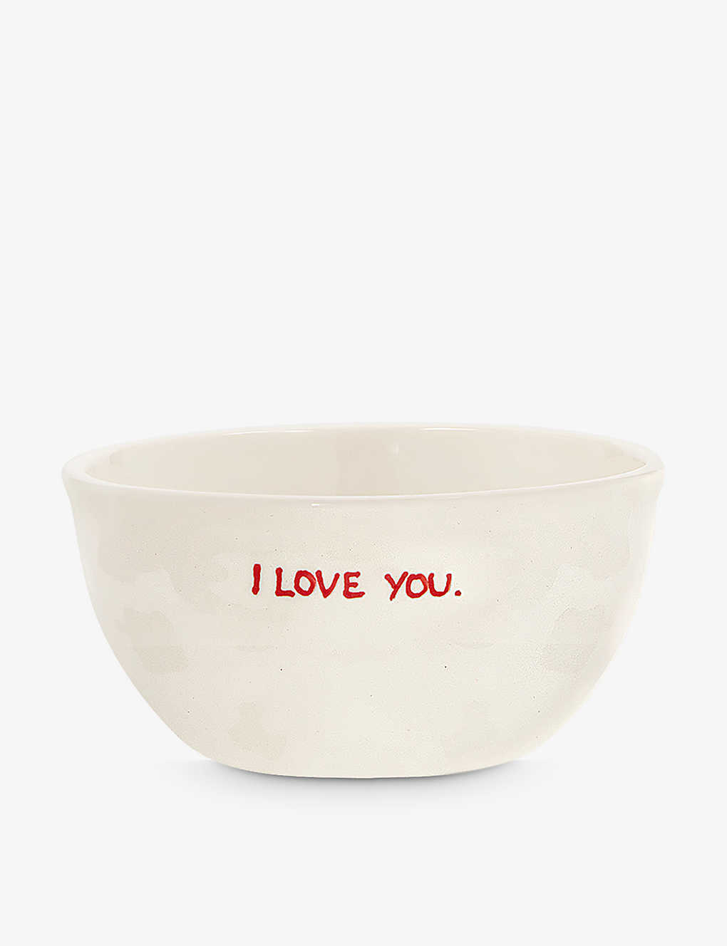 Anna + Nina I Love You Ceramic Bowl 14cm In White