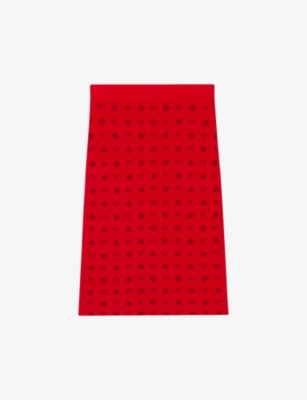 Claudie Pierlot Womens Rouges Melange Logo-pattern Knitted Skirt