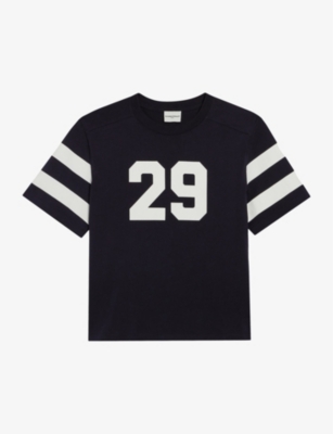 CLAUDIE PIERLOT: Number-print cotton T-shirt