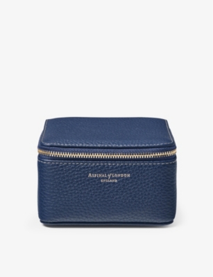 ASPINAL OF LONDON Logo-embossed travel leather watch box