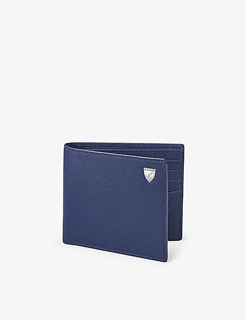 ASPINAL OF LONDON: Billfold logo-plaque leather wallet