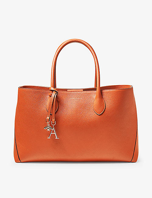 ASPINAL OF LONDON: London large leather tote bag