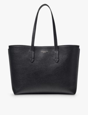 ASPINAL OF LONDON: Regent logo-embossed leather tote bag