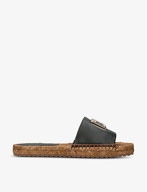 DOLCE & GABBANA: Formale leather espadrille sandals