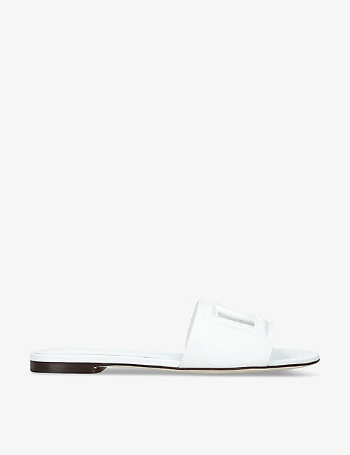DOLCE & GABBANA: Formale leather sliders