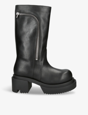 RICK OWENS: Bogun Bauhaus leather boots