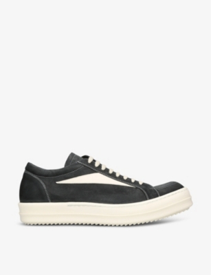 Rick Owens Vintage Sneaks Sneakers In Green Leather In Black