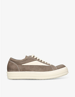 RICK OWENS: Vintage leather low-top trainers