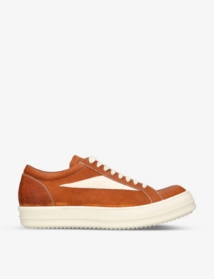 RICK OWENS: Vintage Low leather low-top trainers