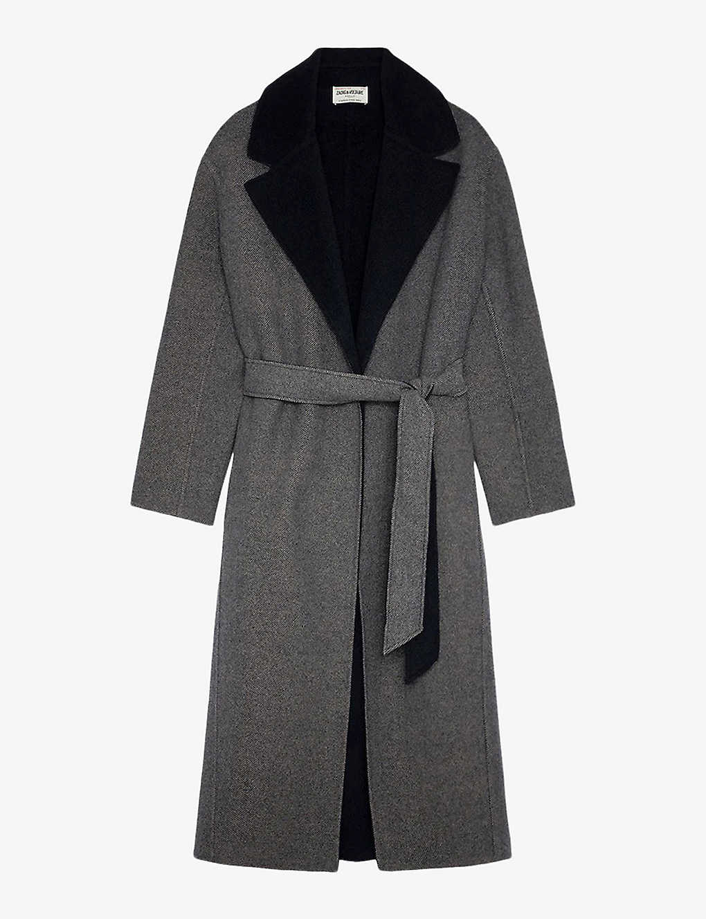 Zadig & Voltaire Meli Wool Coat In Noir