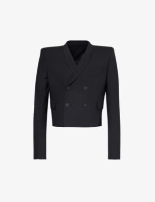 RICK OWENS: Neue Alice double-breasted boxy-fit wool jacket
