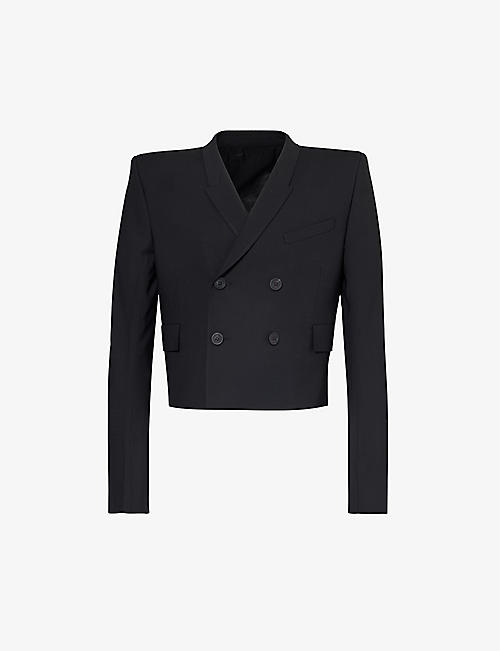 RICK OWENS: Neue Alice double-breasted boxy-fit wool jacket