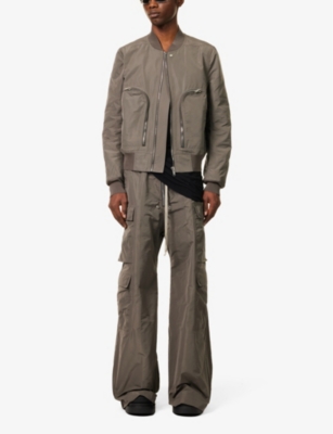 Shop Rick Owens Men's Dust Bauhaus Stand-collar Shell Bomber Jacket