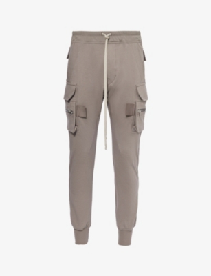 RICK OWENS: Mastodon tapered cotton-jersey cargo trousers