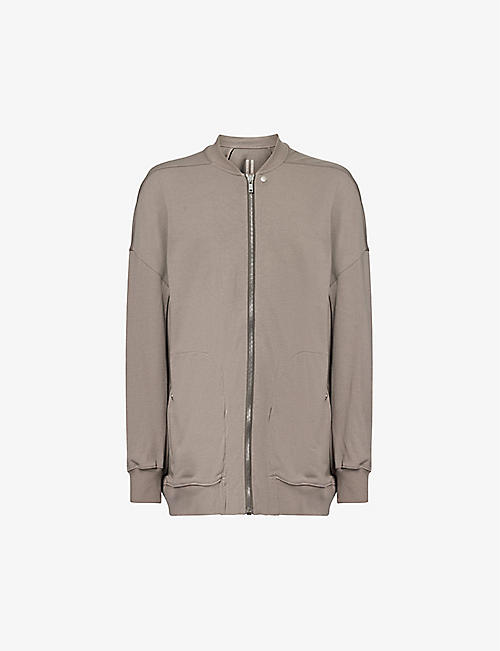 RICK OWENS: Jumbo Peter stand-collar relaxed-fit cotton-jersey bomber jacket