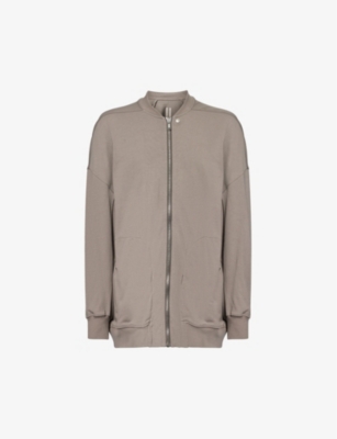 Rick Owens Mens Dust Jumbo Peter Stand-collar Relaxed-fit Cotton-jersey Bomber Jacket In Cream