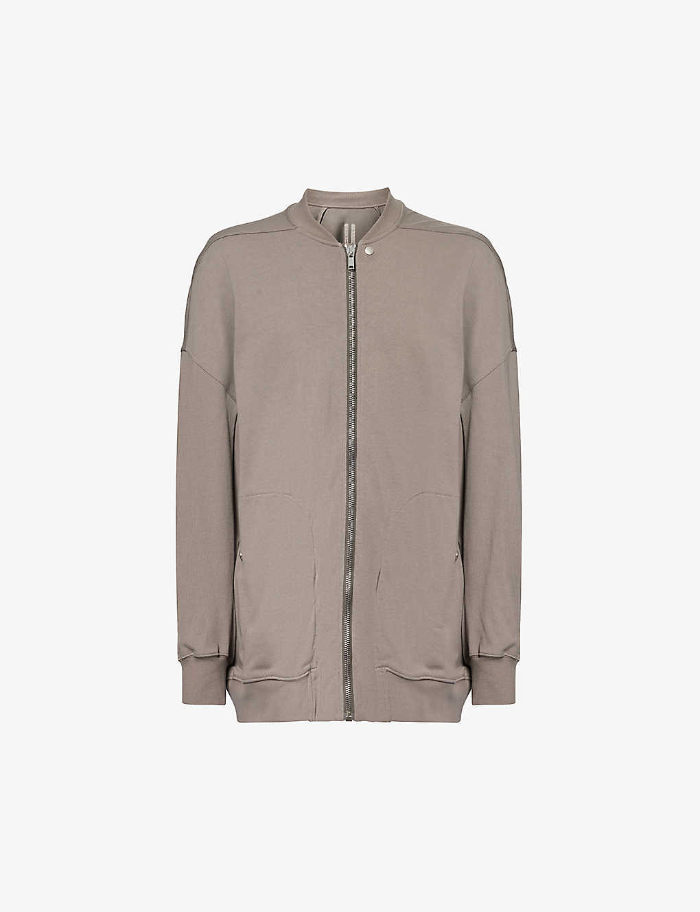 Rick Owens Mens Dust Jumbo Peter Stand-collar Relaxed-fit Cotton-jersey Bomber Jacket In Cream