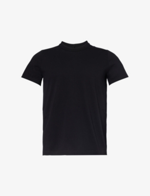 Rick Owens Level Crewneck Cotton-jersey T-shirt In Black