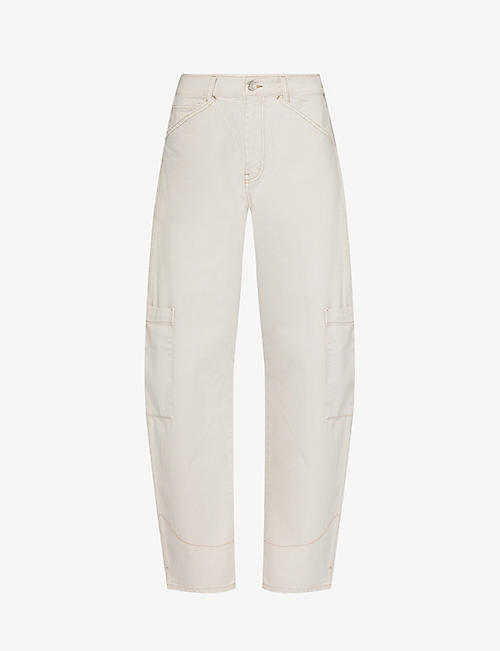 DALA: Lido barrel-leg mid-rise organic-cotton jeans