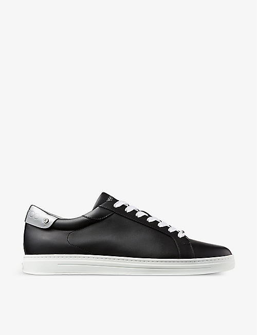 JIMMY CHOO: Rome/M branded leather low-top trainers