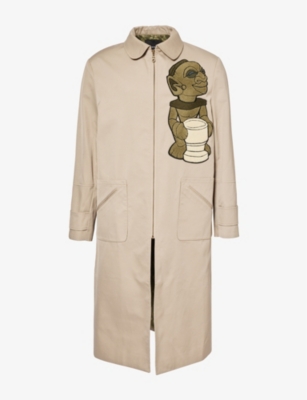 LABRUM LONDON: Nomoli buttoned-epaulette regular-fit woven-blend trench coat