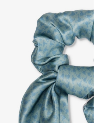 Shop Vivienne Westwood Womens Lavander Hilma Orb-logo Silk-satin Scrunchie