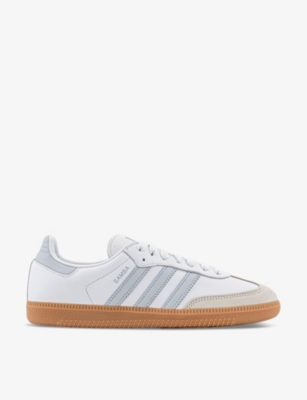 ADIDAS: Samba OG logo-print leather low-top trainers