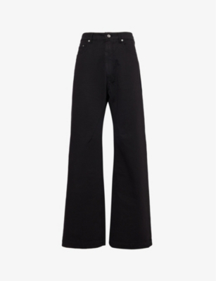 RICK OWENS DRKSHDW: Geth relaxed-fit wide-leg jeans
