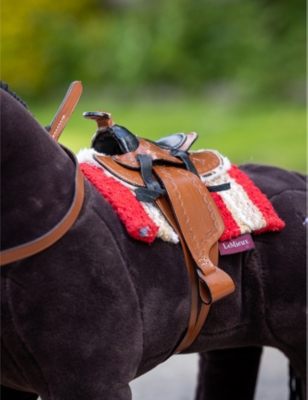 LEMIEUX: Mini Western leather toy pony saddle