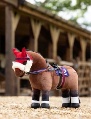 LEMIEUX: Decorated-browband leather pony bridle toy