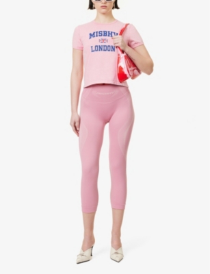 Shop Misbhv Women's Bubblegum Sport Logo-print Stretch-woven Leggings