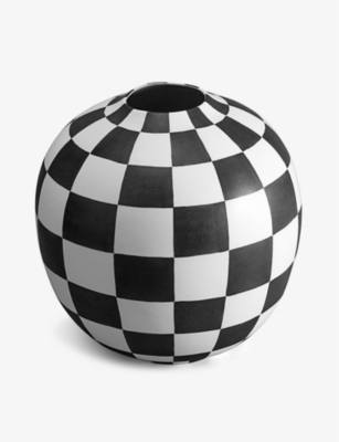 LOBJET: Damier ceramic vase 30cm