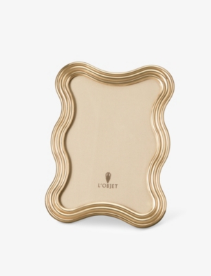 LOBJET: Ripple gold-plated photo frame 12cm x 17cm