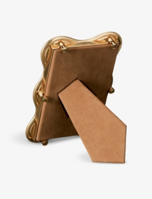 LOBJET: Ripple gold-plated photo frame 10cm x 15cm