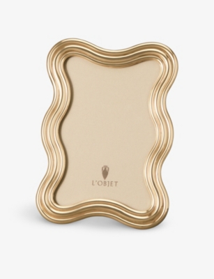 LOBJET: Ripple gold-plated photo frame 10cm x 15cm