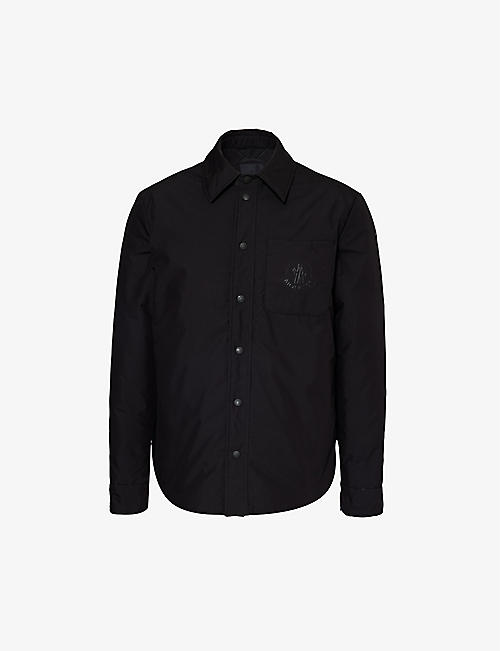 MONCLER: Galinhas Shirt brand-patch regular-fit cotton-blend down jacket