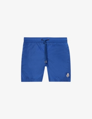 MONCLER: Brand-patch regular-fit swim shorts