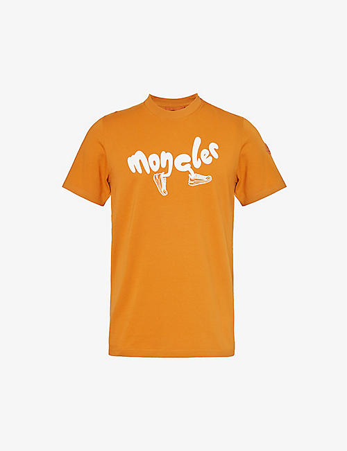 MONCLER: Running brand-print cotton-jersey T-shirt