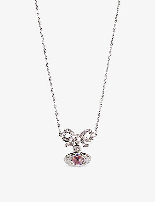 VIVIENNE WESTWOOD JEWELLERY: Octavie platinum-tone recycled silver choker necklace