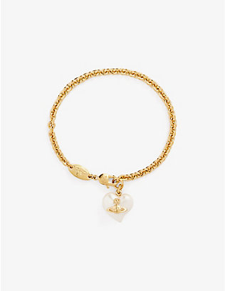 VIVIENNE WESTWOOD JEWELLERY: Sheryl brass and faux-pearl bracelet