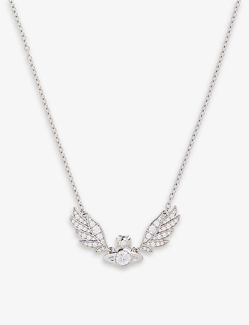 VIVIENNE WESTWOOD JEWELLERY: Dawna Orb-embellished recycled-silver necklace