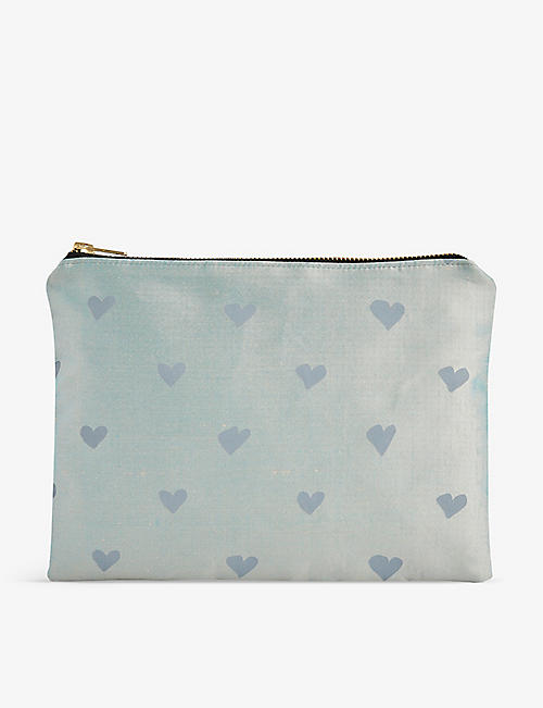 CABARET AT THE KIT KAT CLUB: Sally Bowles heart-print upcycled pouch