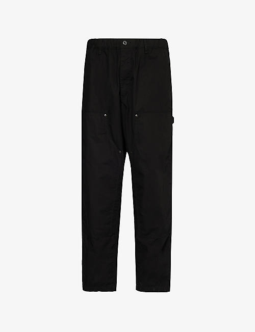 YOHJI YAMAMOTO: Wide-leg mid-rise cotton trousers