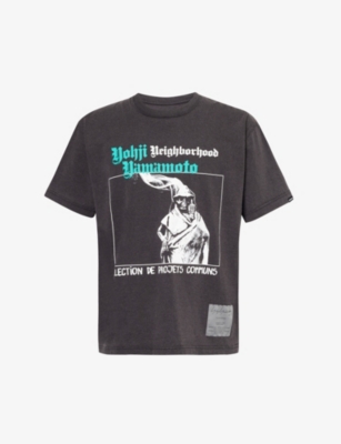 YOHJI YAMAMOTO: Yohji Yamamoto x Neighborhood graphic-print cotton-jersey T-shirt