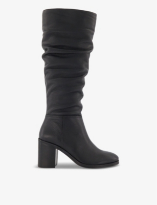 Dune suede deals knee high boots