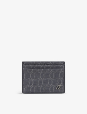 CHRISTIAN LOUBOUTIN: Kios cotton-canvas card holder